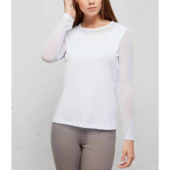 NEW ANATOMIE kim jersey mesh top in white - Picture 1 of 2